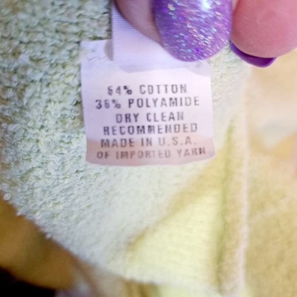 Margaret OLeary Cotton Blend Textured Ruched Neckline Tank Top In Lime - Picture 7 of 8